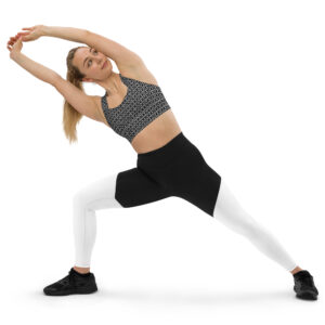 CC Black Longline Sports Bra With White Logo