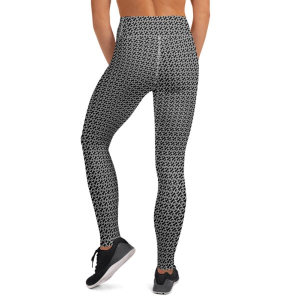 CC Black Yoga Leggings With White Logo - Image 6