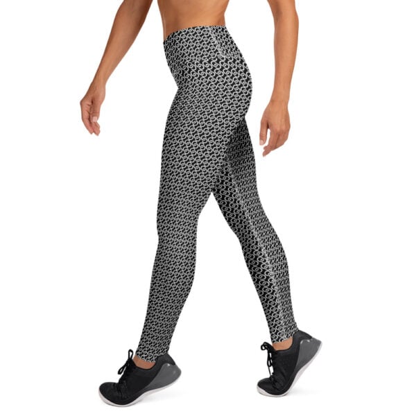 CC Black Yoga Leggings With White Logo - Image 5